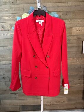 DKNY Women's Vibrant Red Blazer plus size 14
